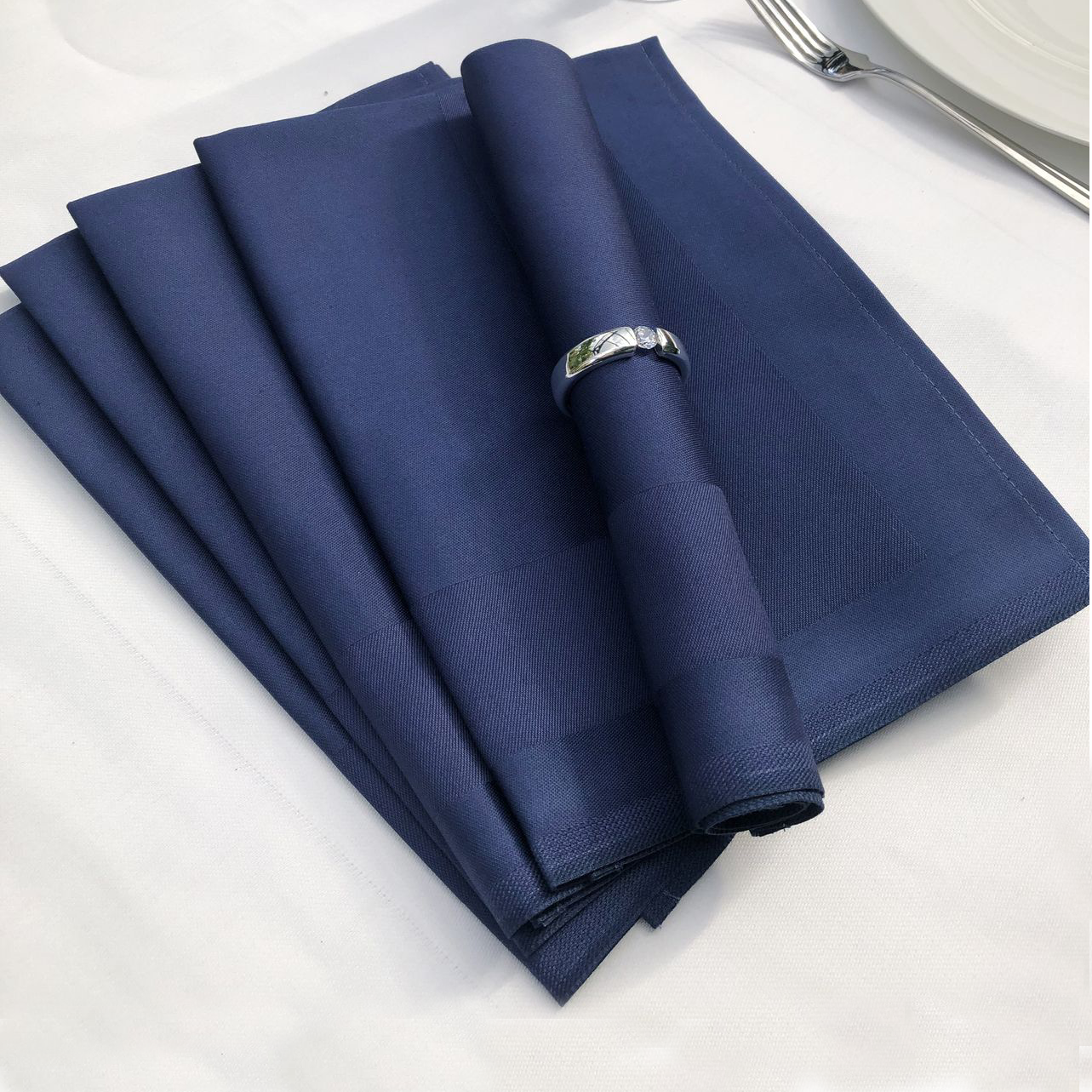 Stoffservietten Padua marine dunkelblau Stoffservietten Padua marine dunkelblau