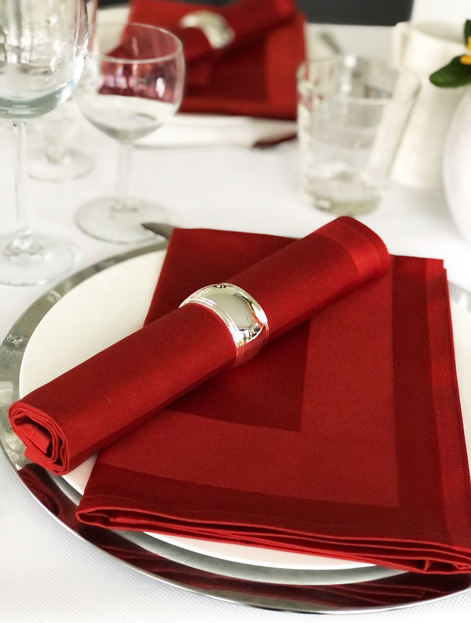 Stoffserviette Padua ziegelrot 50x50 Stoffserviette Padua ziegelrot 50x50